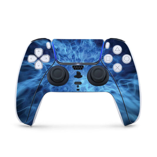Blue Flames PS5 Controller Skin