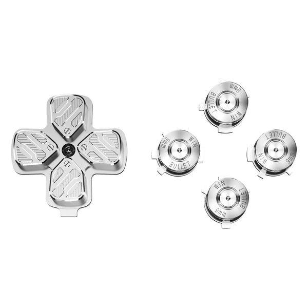 Custom Silver PS5 Controller Buttons