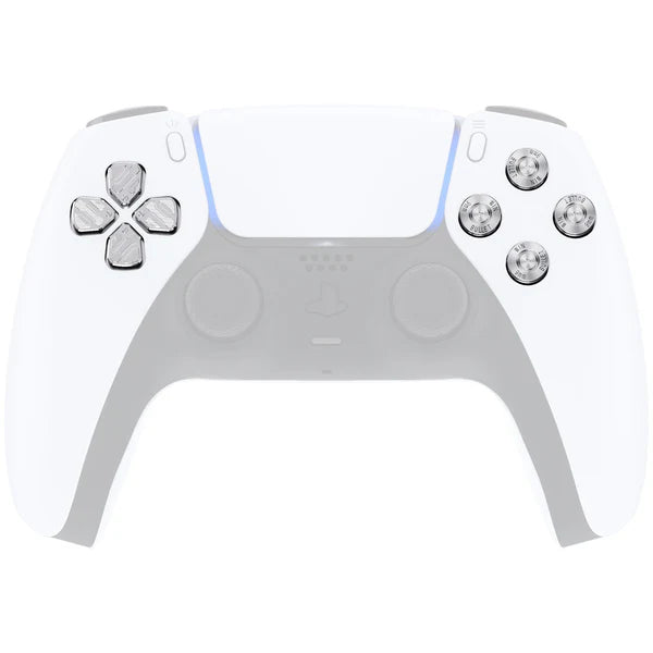 Custom Silver PS5 Controller Buttons