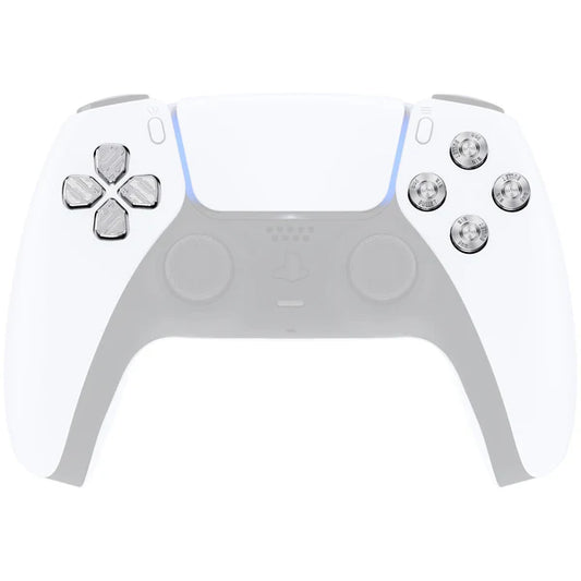 Custom Silver PS5 Controller Buttons